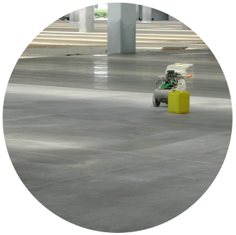 Pavishield used to protect an indoor industrial concrete floor